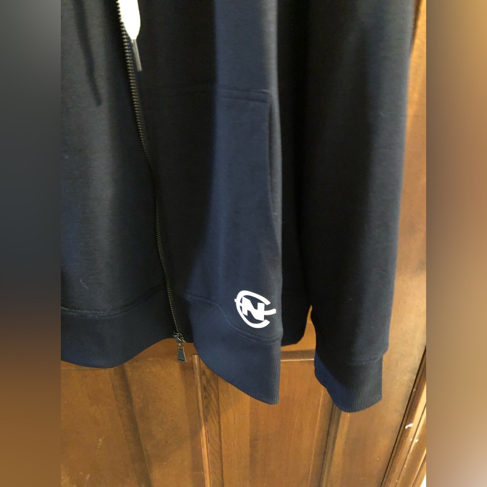 Nautica Competition deep blue zip up hooded sweatshirt hoodie Large - Picture 4 of 5